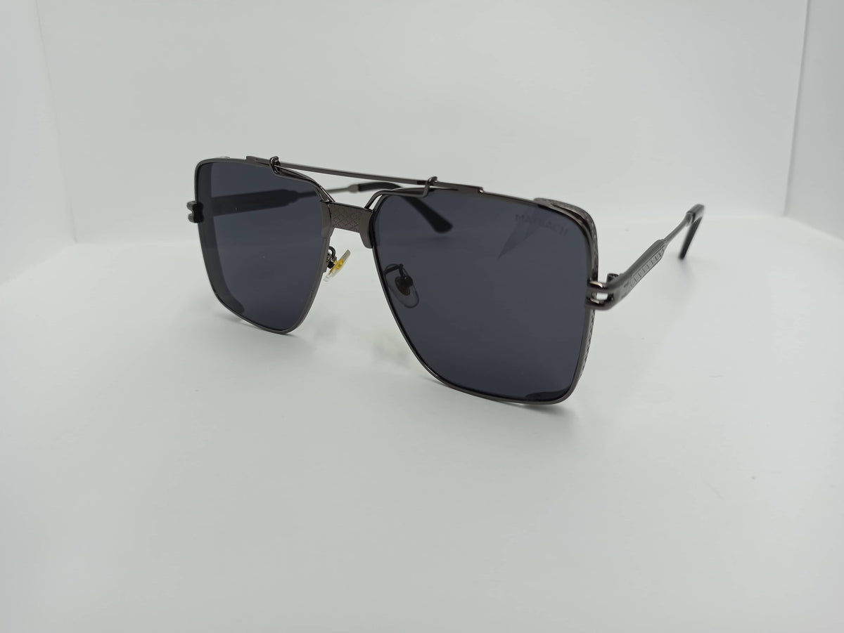 May Bach – SG203 – Square – Grey/Black – Metal and Polycarbonate - Modern Sunglass - CHECKOUT