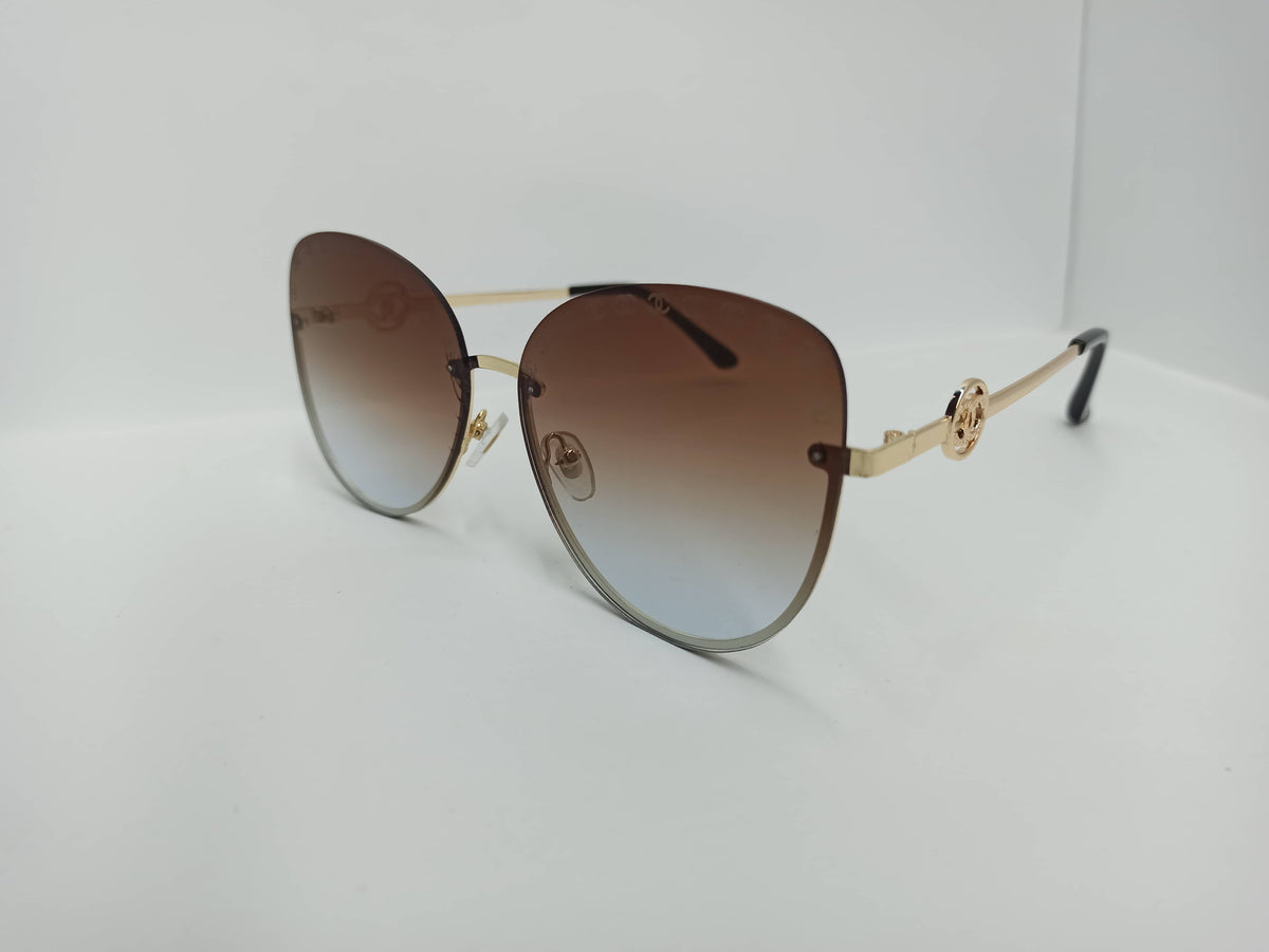 Chanel – SG216 - Golden/Brown - Metal - Polycarbonate - Women's Sunglass - CHECKOUT