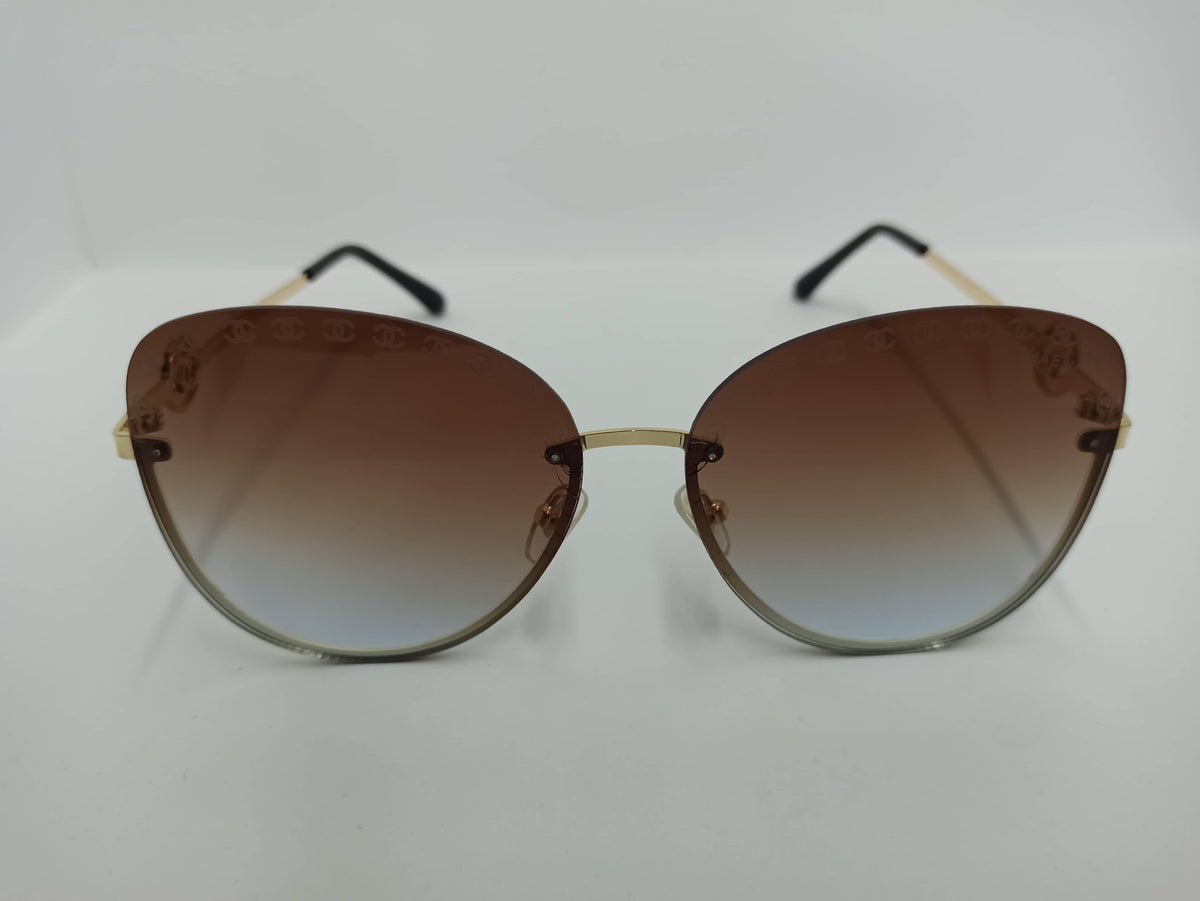 Chanel – SG216 - Golden/Brown - Metal - Polycarbonate - Women's Sunglass - CHECKOUT