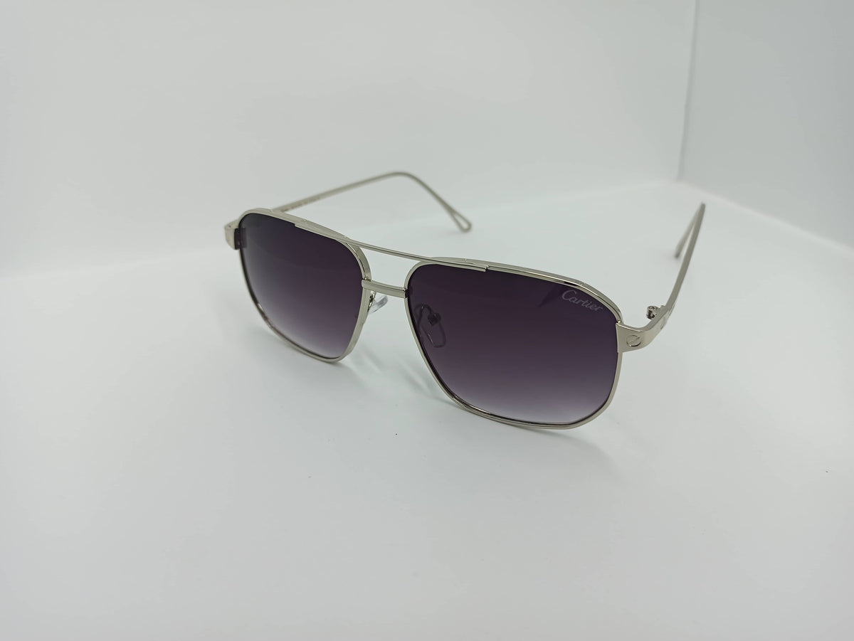 Cartier – SG223 - Silver/Purple - Metal Frame - Polycarbonate Lens- Sunglass - CHECKOUT