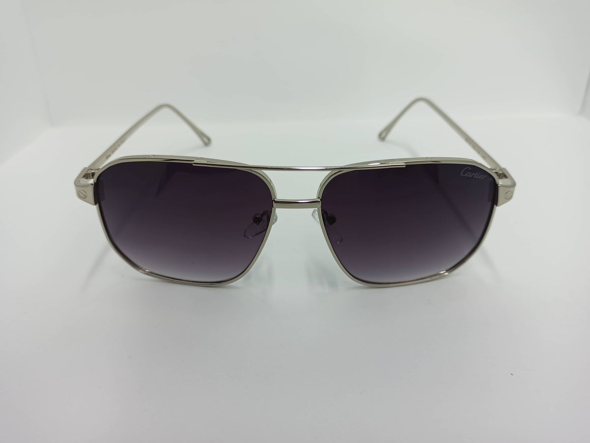 Cartier – SG223 - Silver/Purple - Metal Frame - Polycarbonate Lens- Sunglass - CHECKOUT