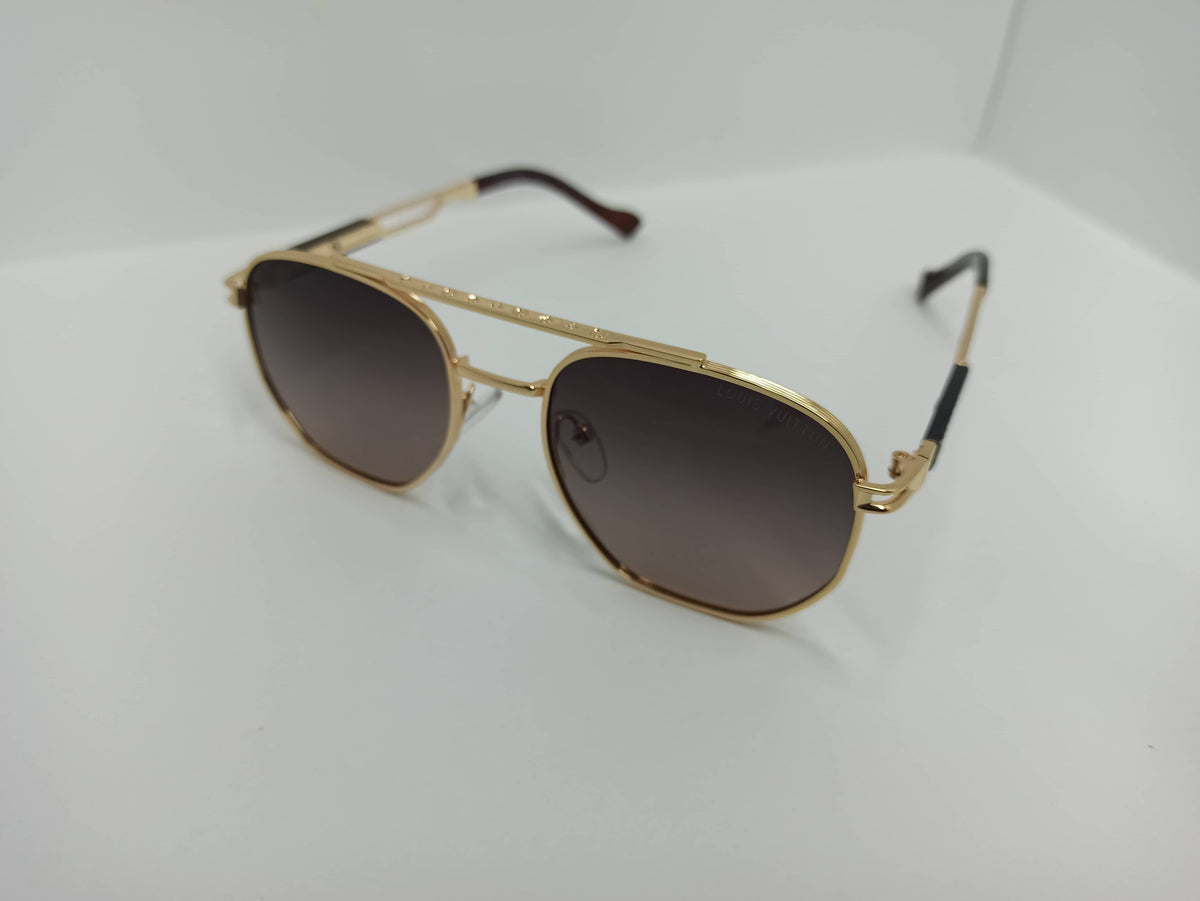 LV - SG230 - Golden/Black - Metal Frame - Polycarbonate Lens - Sunglass - CHECKOUT