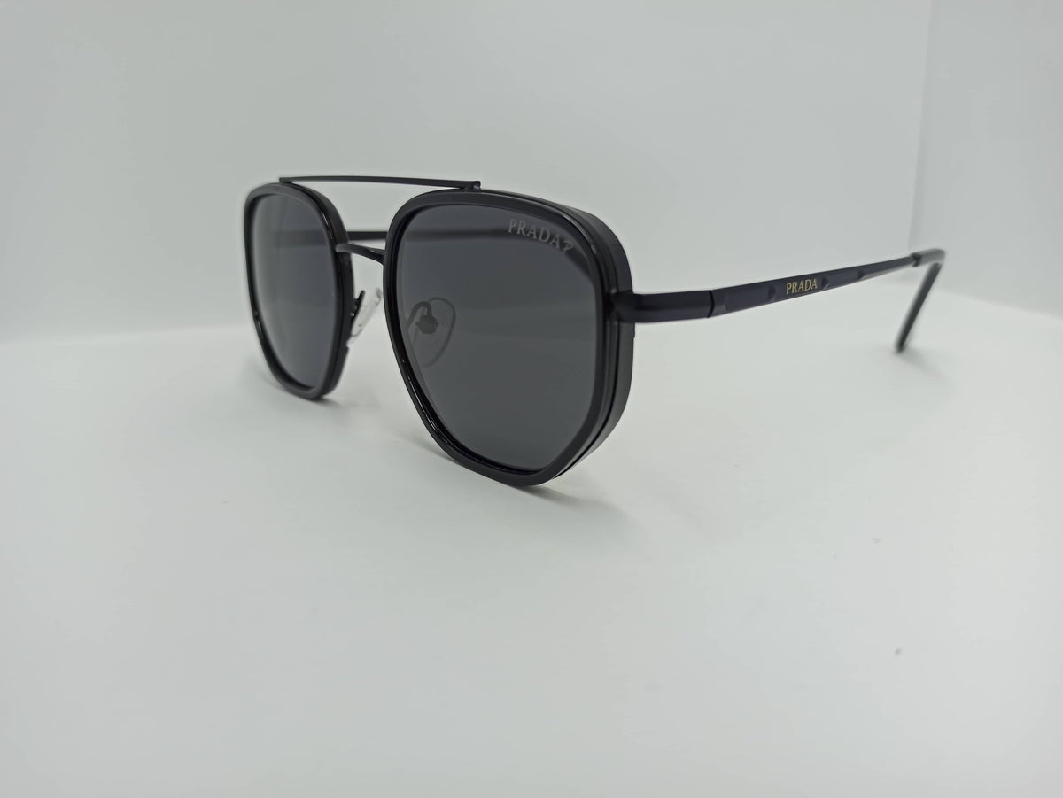 Prada - SG234 - Black - Metal Frame - Polycarbonate Lens - Premium Sunglass - CHECKOUT