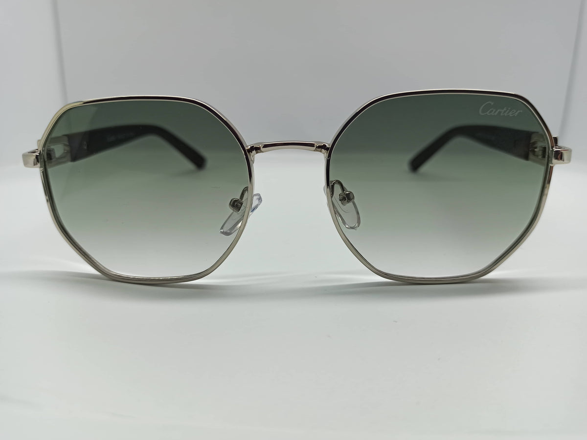 Cartier - SG239 - Grey/Green - Metal Frame/Wooden Legs - Polycarbonate Lens - Premium Sunglass - CHECKOUT