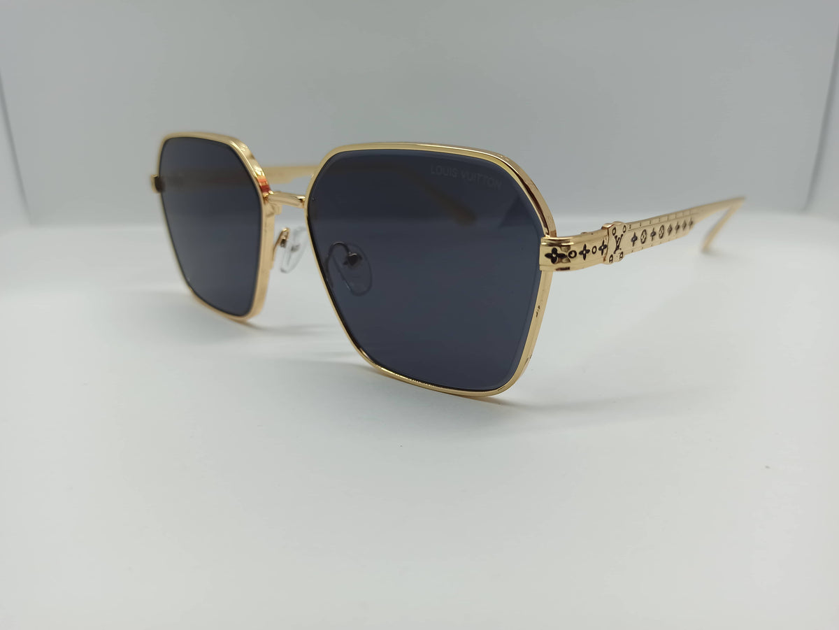 LV - SG250 - Golden/Black - Metal - Polycarbonate Lens - Premium Sunglass - CHECKOUT