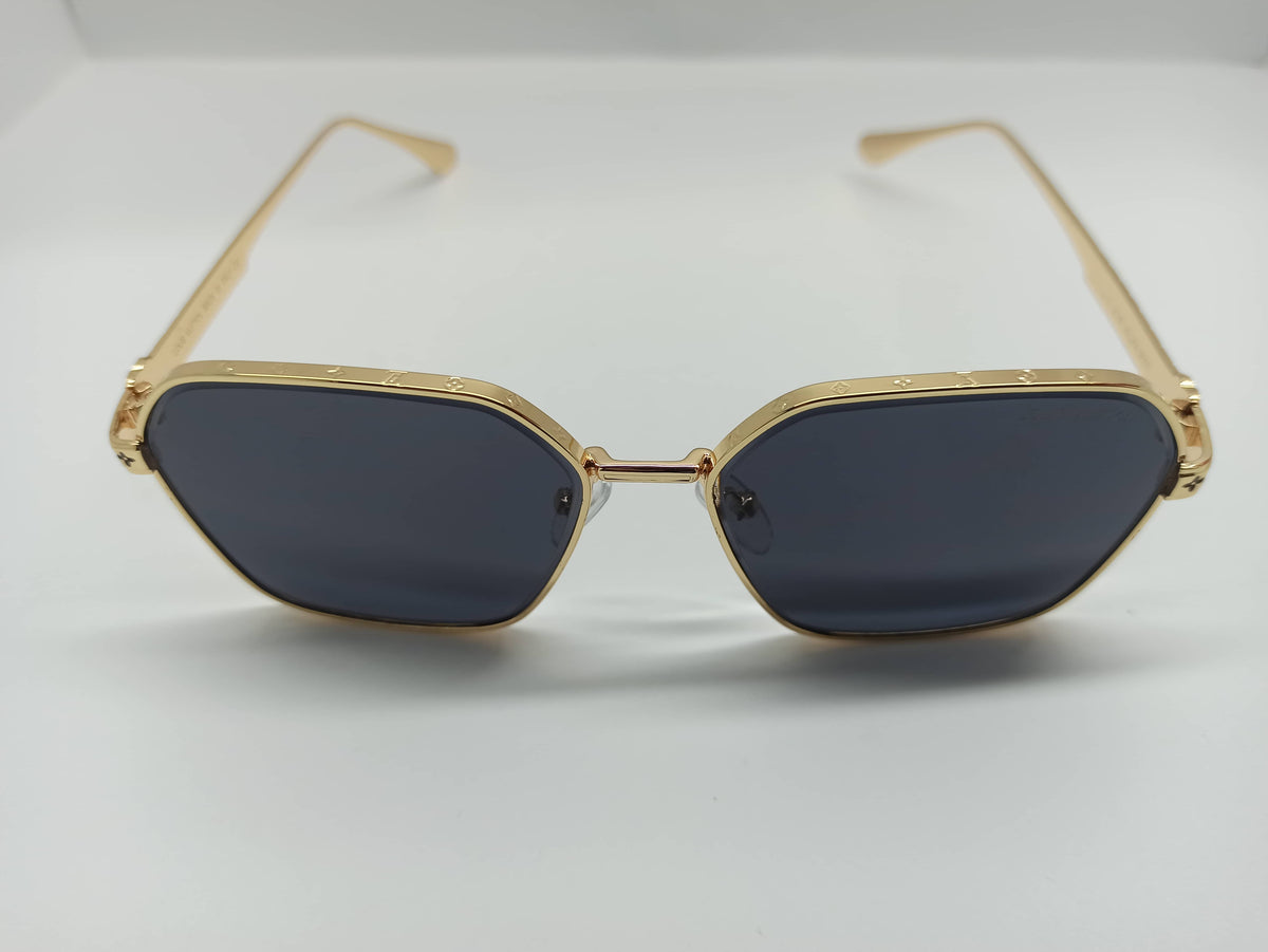LV - SG250 - Golden/Black - Metal - Polycarbonate Lens - Premium Sunglass - CHECKOUT