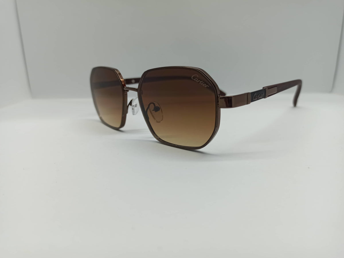 Cartier - SG269 - Brown - Metal/Wooden Legs - Polycarbonate Lens - Premium Sunglass - CHECKOUT