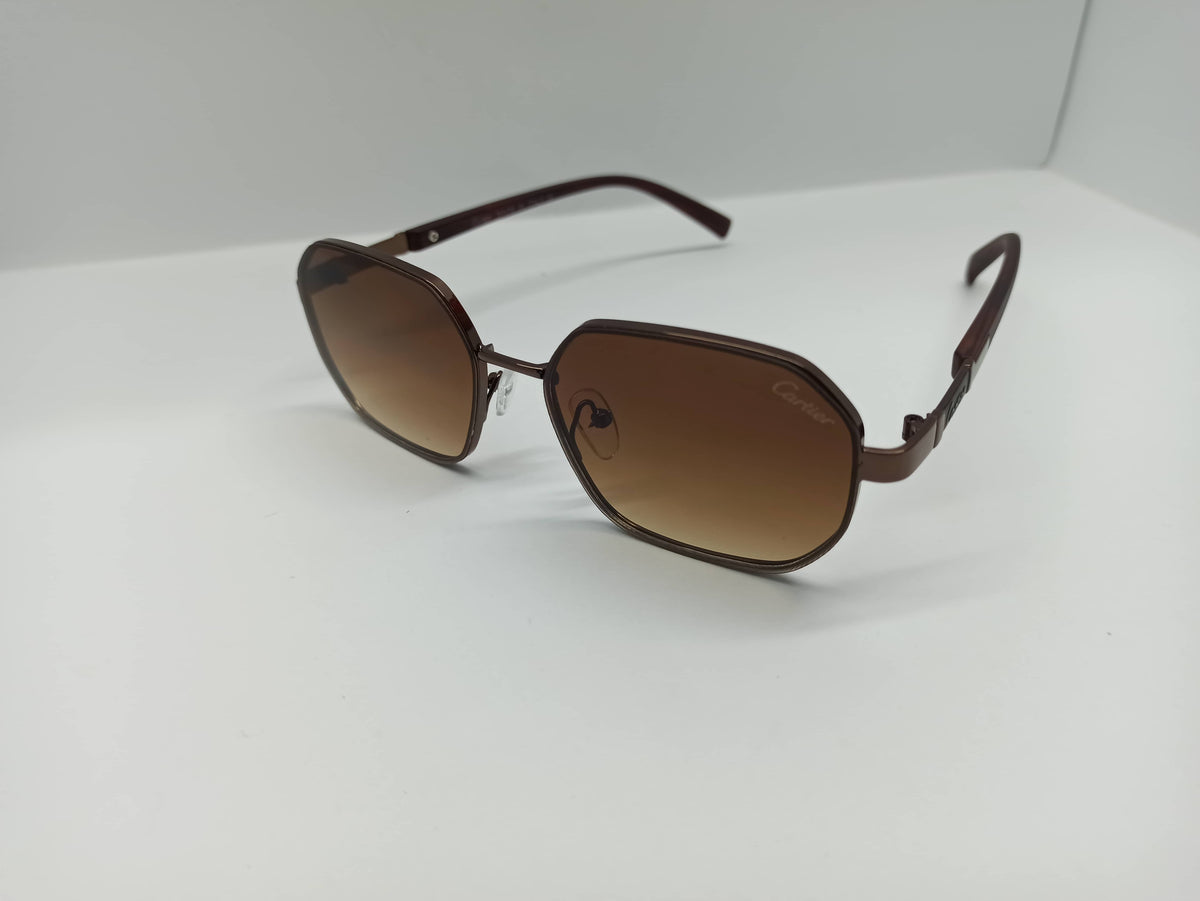 Cartier - SG269 - Brown - Metal/Wooden Legs - Polycarbonate Lens - Premium Sunglass - CHECKOUT
