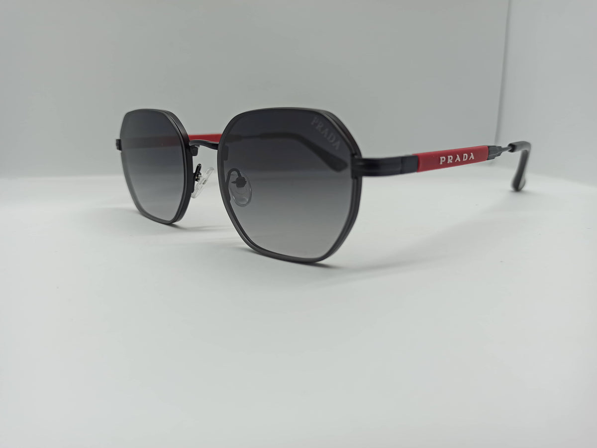Prada - SG272 - Black/Red - Metal Frame/Legs - Polarized Lens - Premium Sunglass - CHECKOUT
