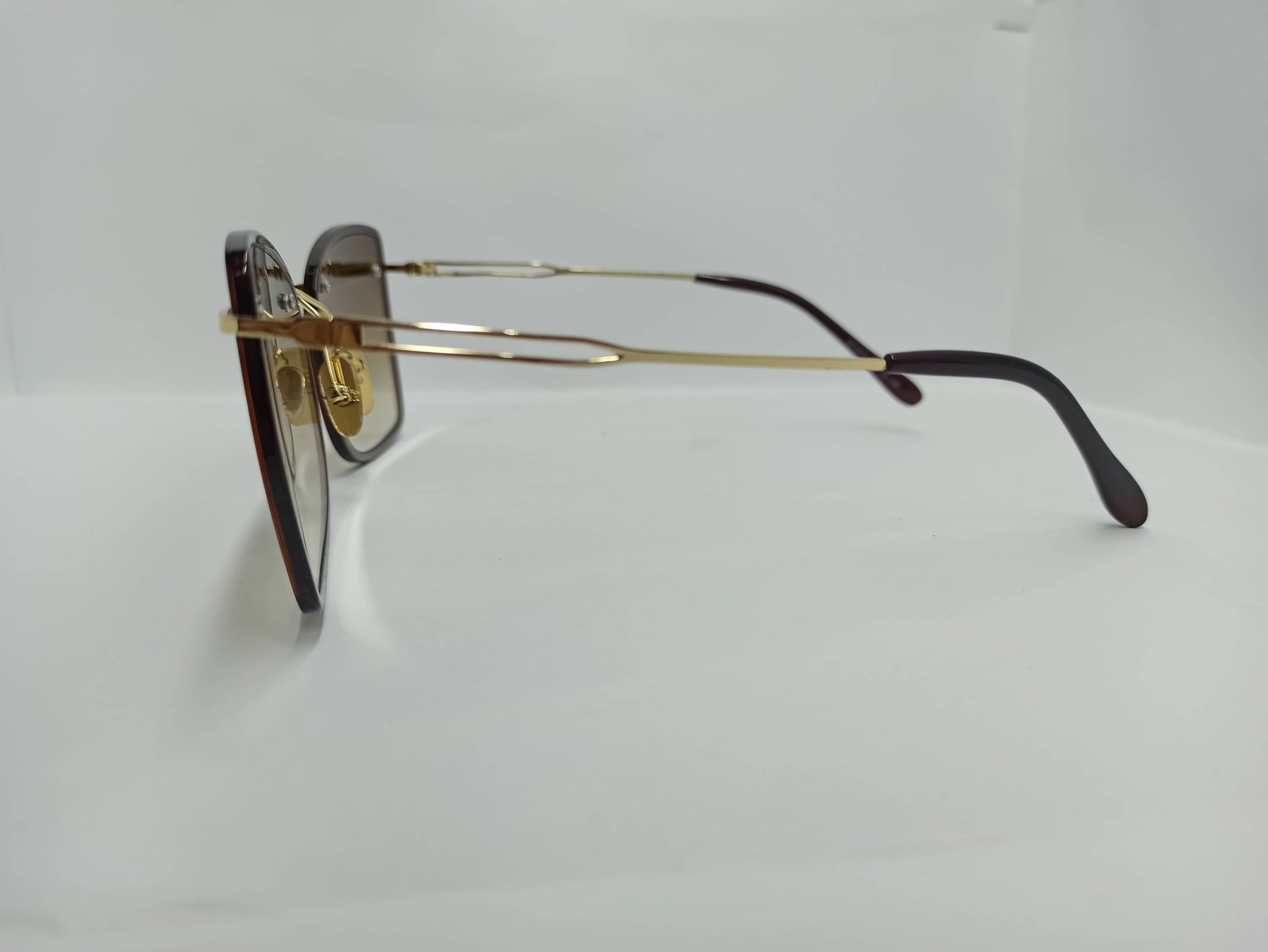 Modern Brown Sunglass - SG288 - Metal Legs/Polycarbonate Lens - Women - Budget Sunglass - CHECKOUT