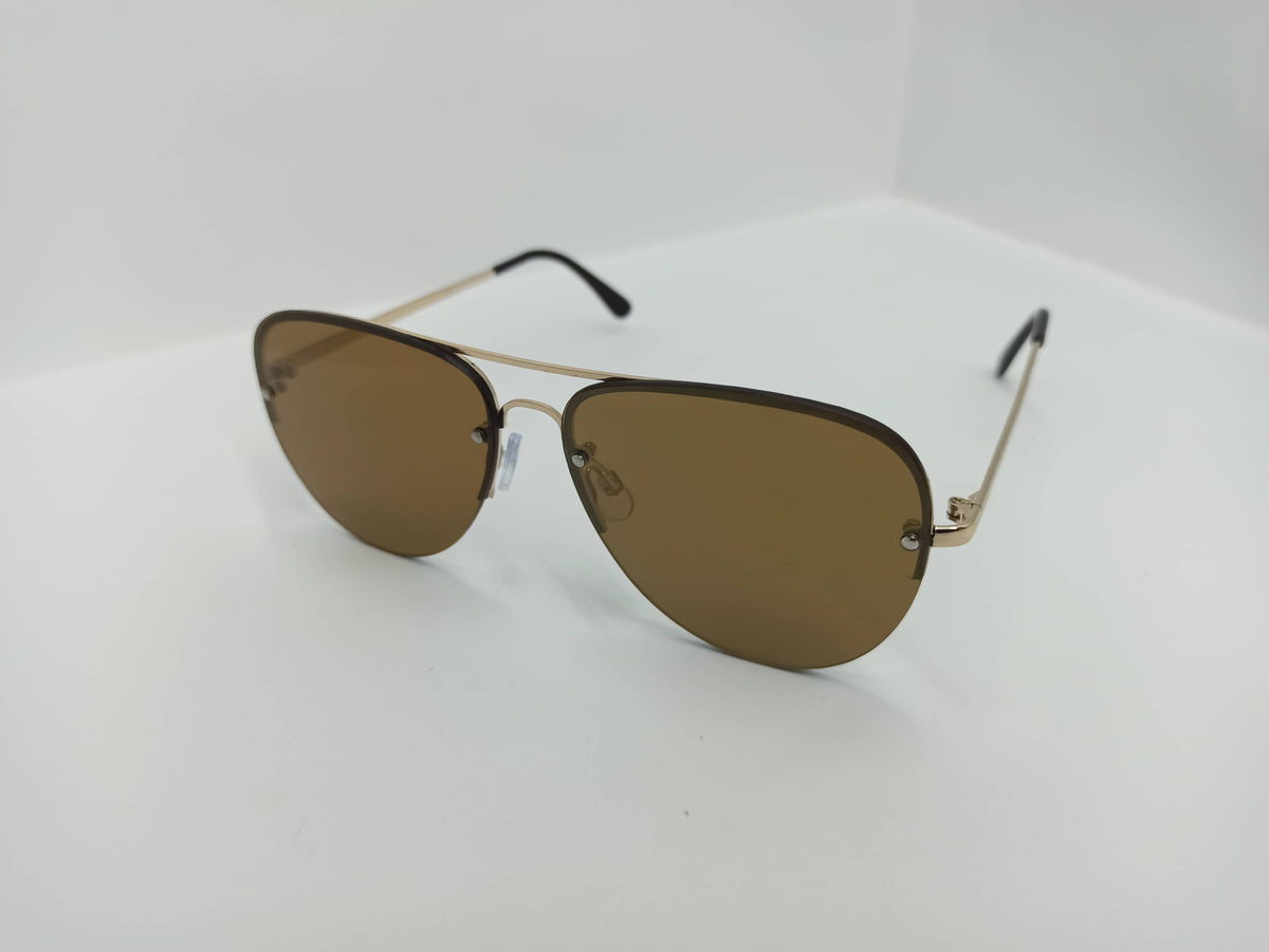 Modern Aviator Sunglass - SG296 - Metal/Polycarbonate Lens - Unisex - Budget Sunglass - CHECKOUT