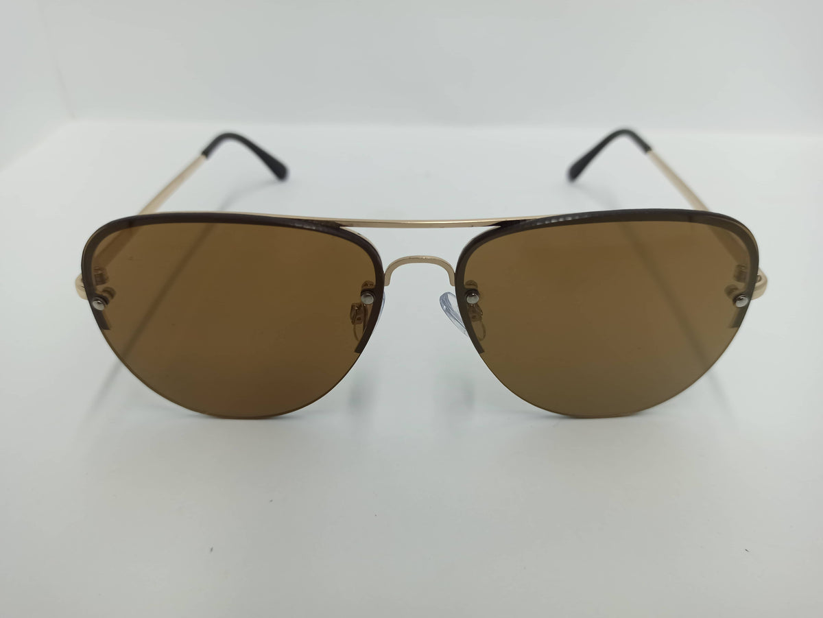 Modern Aviator Sunglass - SG296 - Metal/Polycarbonate Lens - Unisex - Budget Sunglass - CHECKOUT