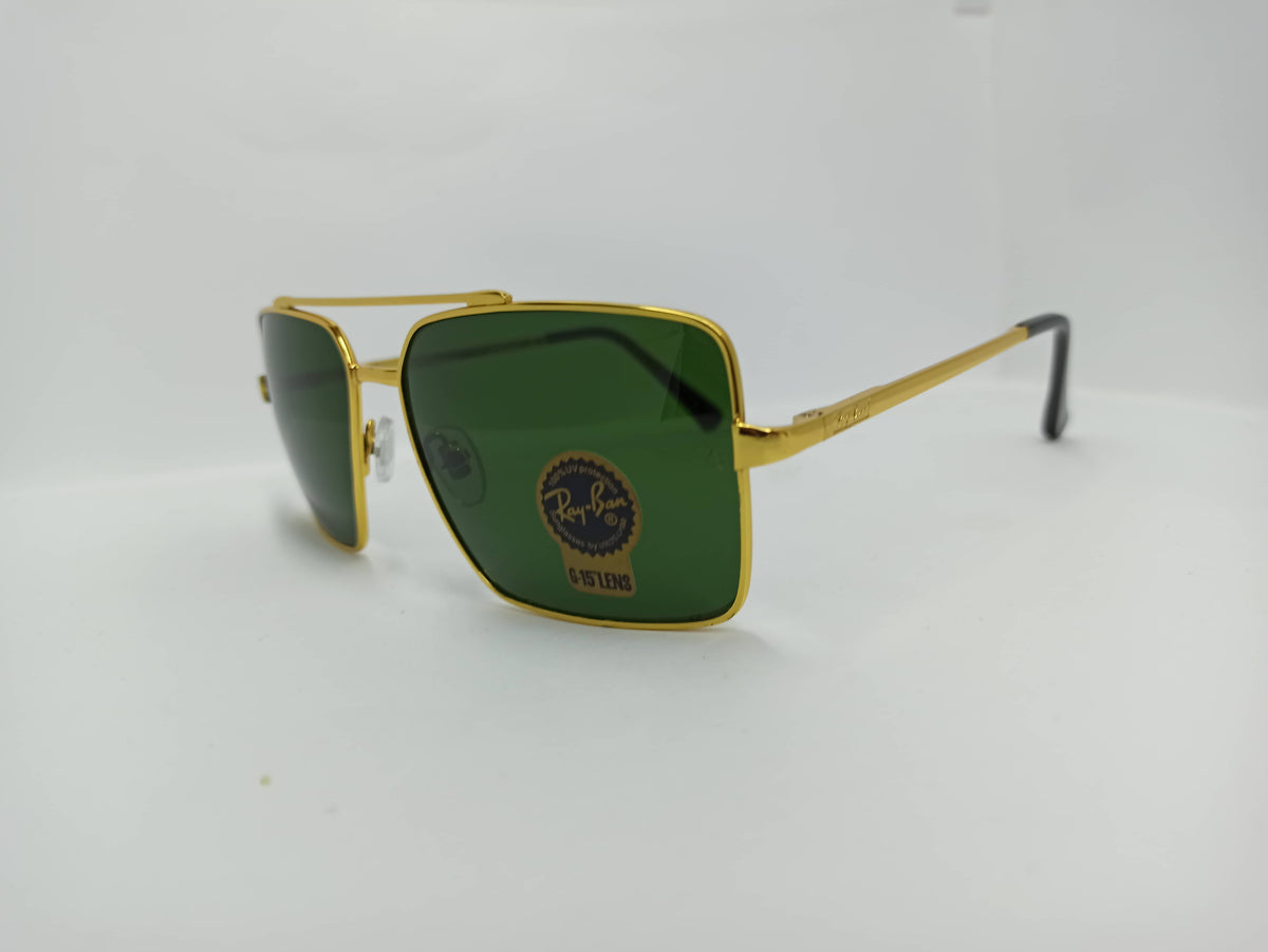 Ray Ban - SG319 - Golden - Glass Lens - Premium Sunglass - CHECKOUT