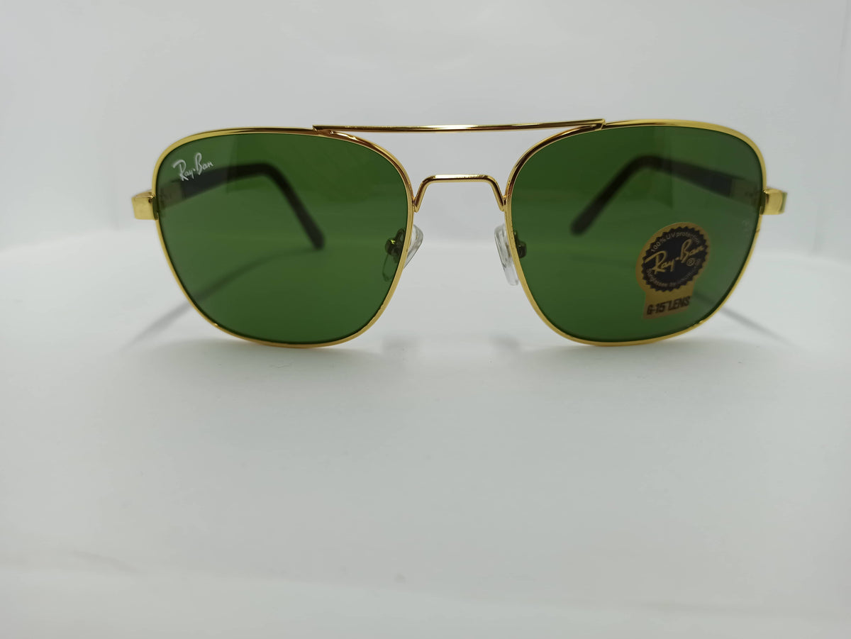 Ray Ban - SG326 - Golden/Black - Glass Lens - Premium Sunglass - CHECKOUT