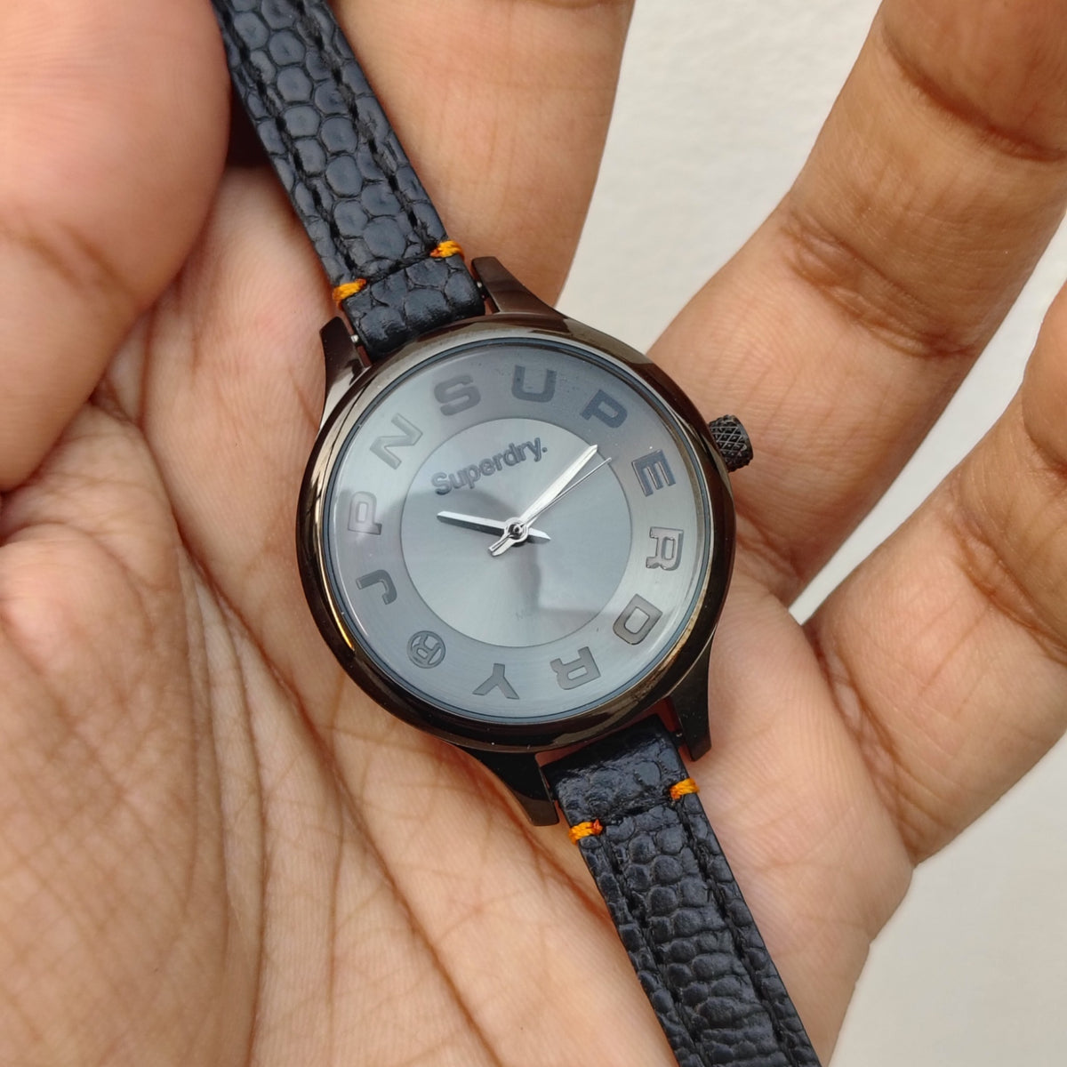 Super Dry - SYL155E - Black - Leather Strap - Original - Women's Watch