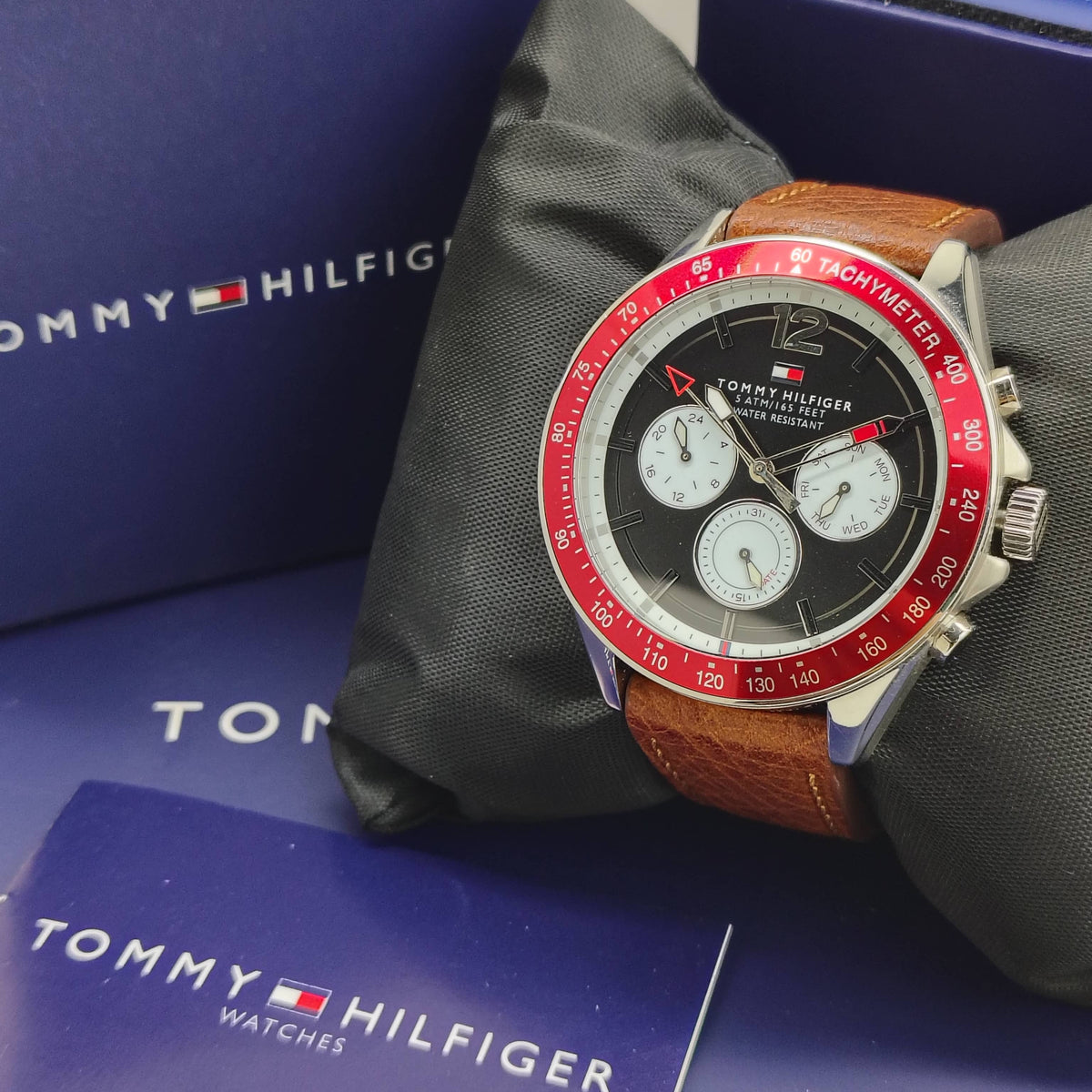 Tommy Hilfiger – Original - Cosmo graph – Leather Strap – 46mm - Men's Watch.