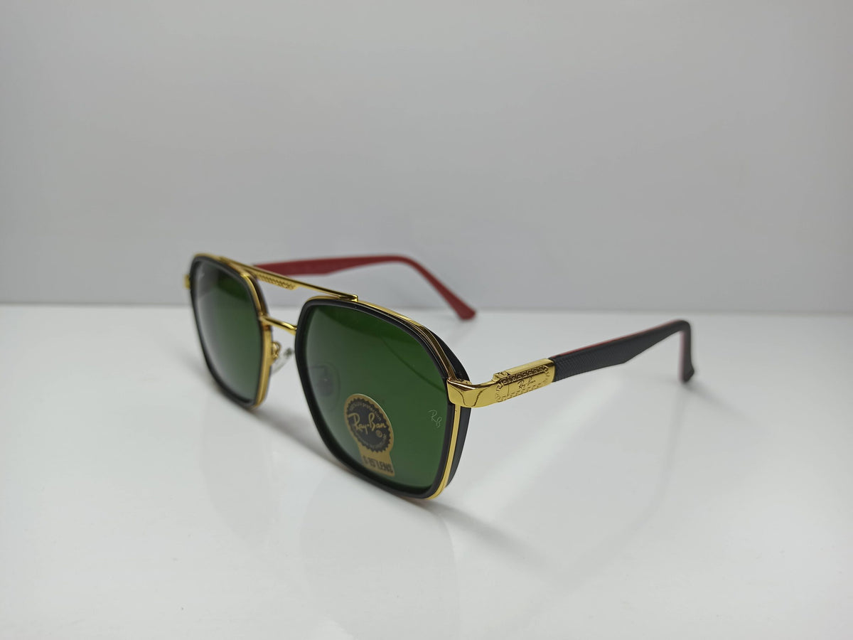 Ray Ban - SG15 - Hexagon - Golden/Black - Glass Lens - Sunglass - CHECKOUT