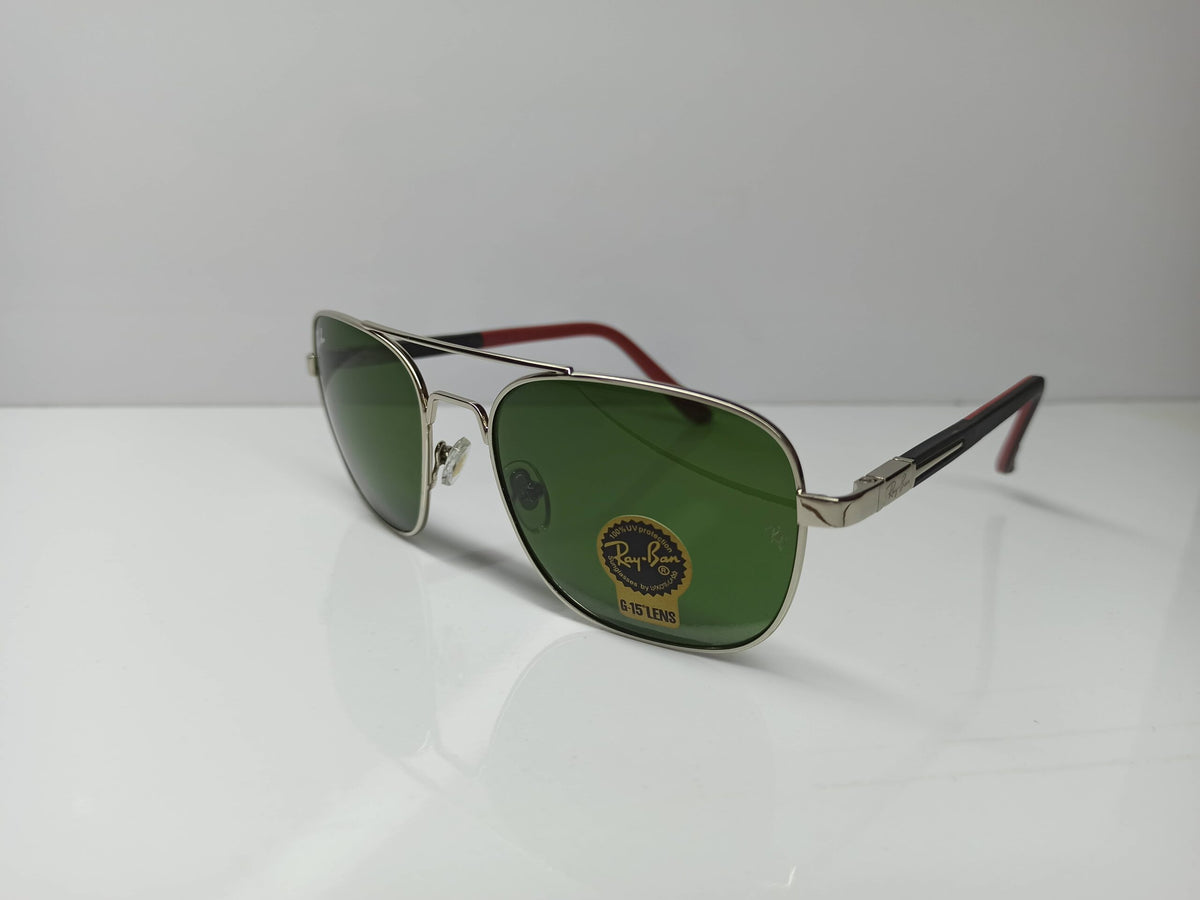 Ray Ban - SG22 - Pilot - SQR - Silver - Metal and Glass Lens - Sunglass - CHECKOUT