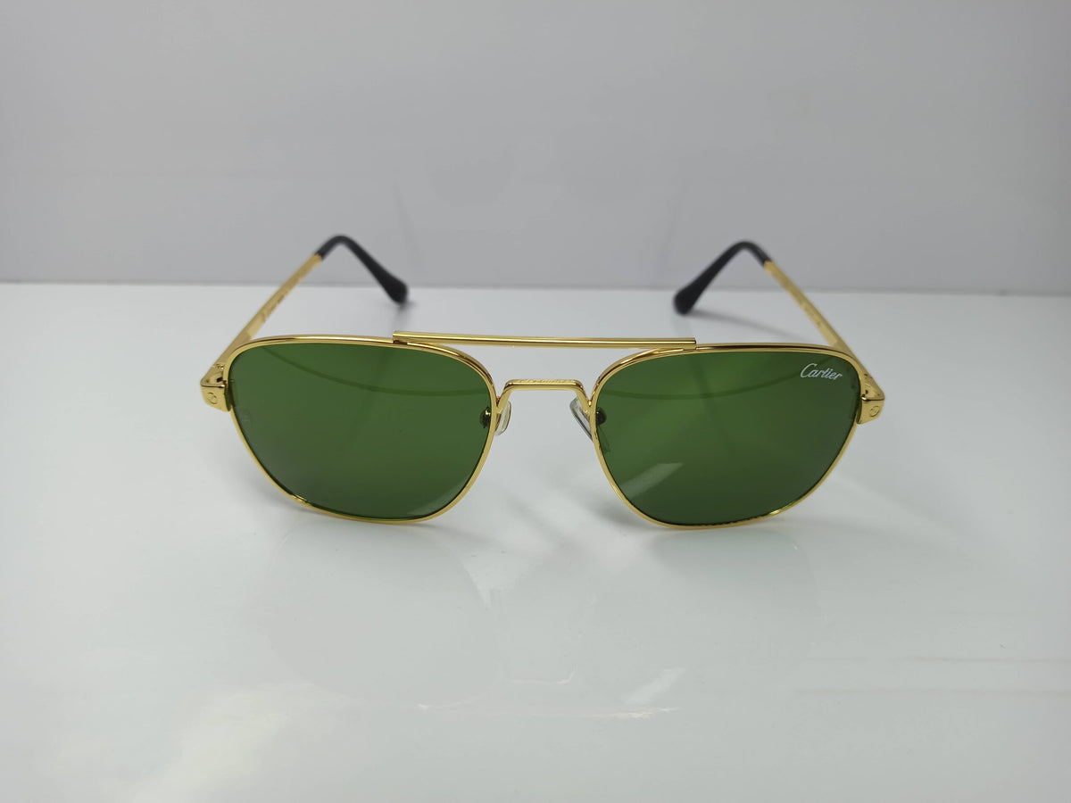 Cartier - SG24 - Pilot - Golden - Metal - Glass Lens - Sunglass - CHECKOUT