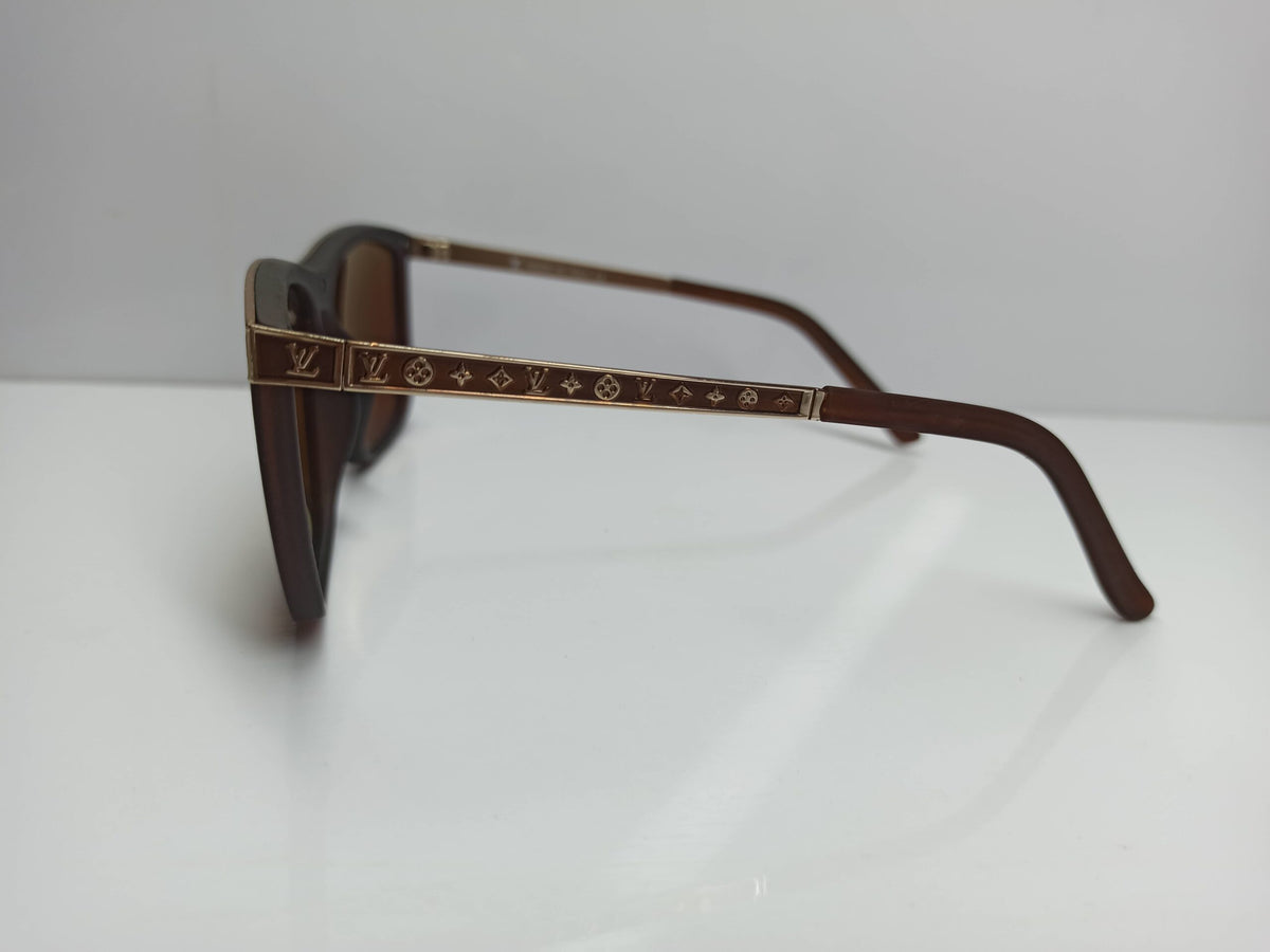 LV - SG132 - Square - Brown - Matt Frame - Metal Legs - Sunglass - CHECKOUT