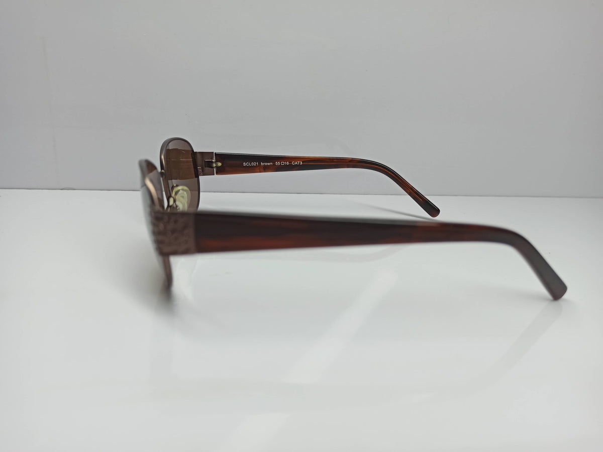 Solaris - SG62 - Oval - Brown - Women - Budget Sunglass - CHECKOUT