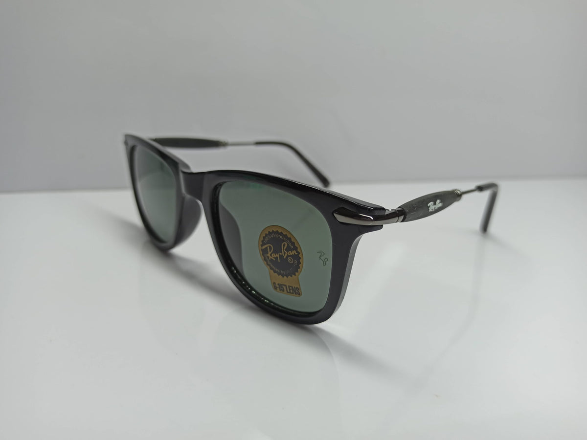 Ray Ban - SG119 - RB2148 - Rectangular - Black - Glass Lens - Sunglass - CHECKOUT