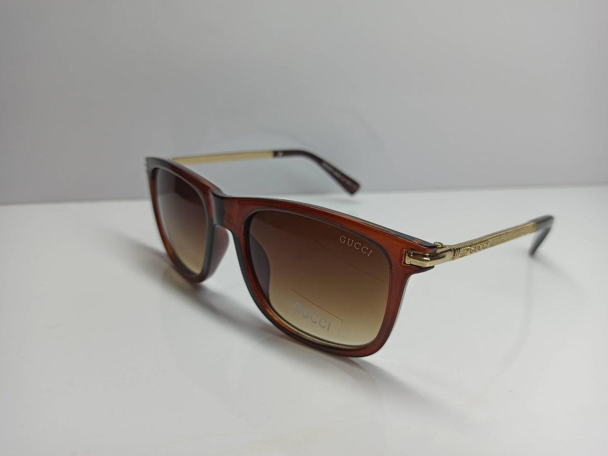 Gucci - SG97 - Rectangular - Brown - Poly Carbonate Lens - Sunglass - CHECKOUT