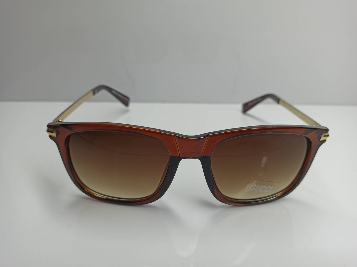 Gucci - SG97 - Rectangular - Brown - Poly Carbonate Lens - Sunglass - CHECKOUT