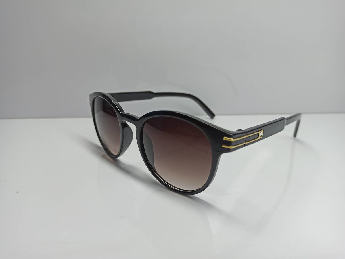 Mont Blanc - SG74 - Round - Black - Sunglass - CHECKOUT