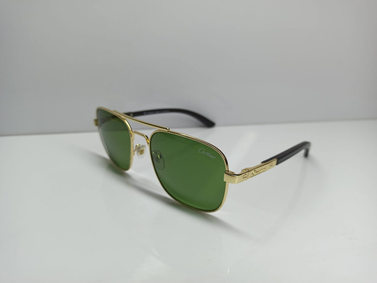 Cartier - SG148- Pilot - Wooden Legs - Glass Lens - Sunglass - CHECKOUT