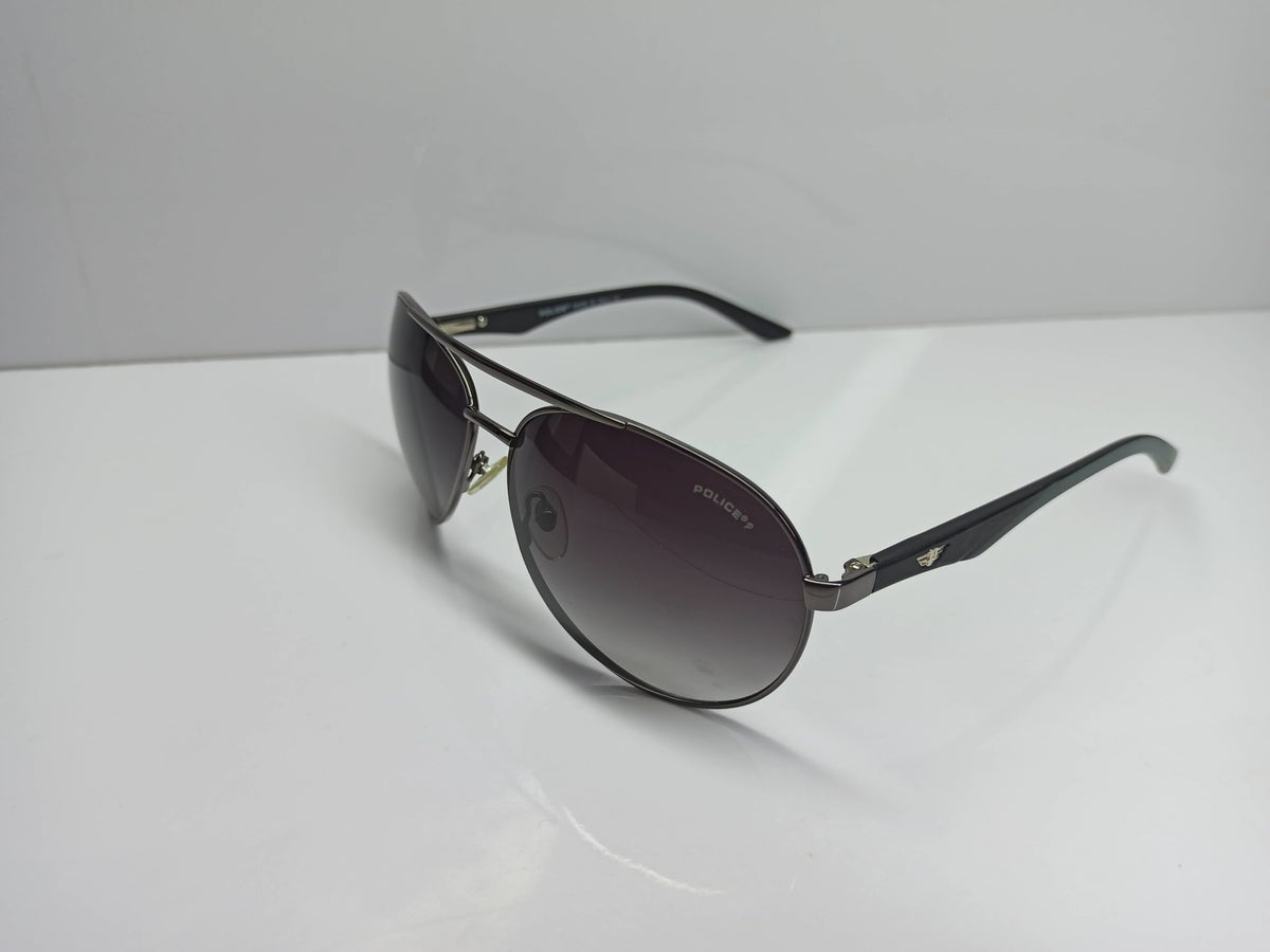 Police – SG176 – Aviator – Grey/Black – Metal/Polycarbonate Lens – Sunglass - CHECKOUT