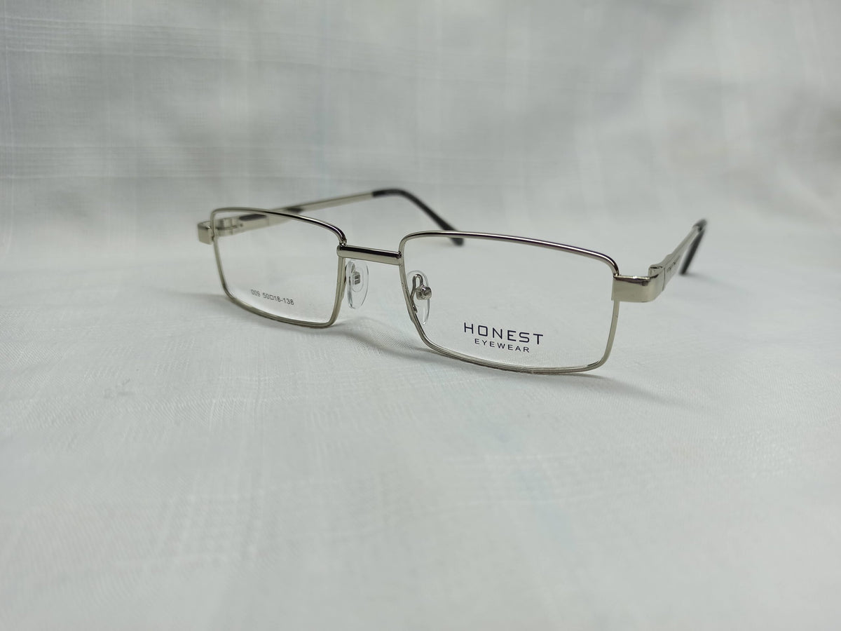 Honest - EF34 - Silver - Metal - Rectangular - Men - Eyewear - CHECKOUT