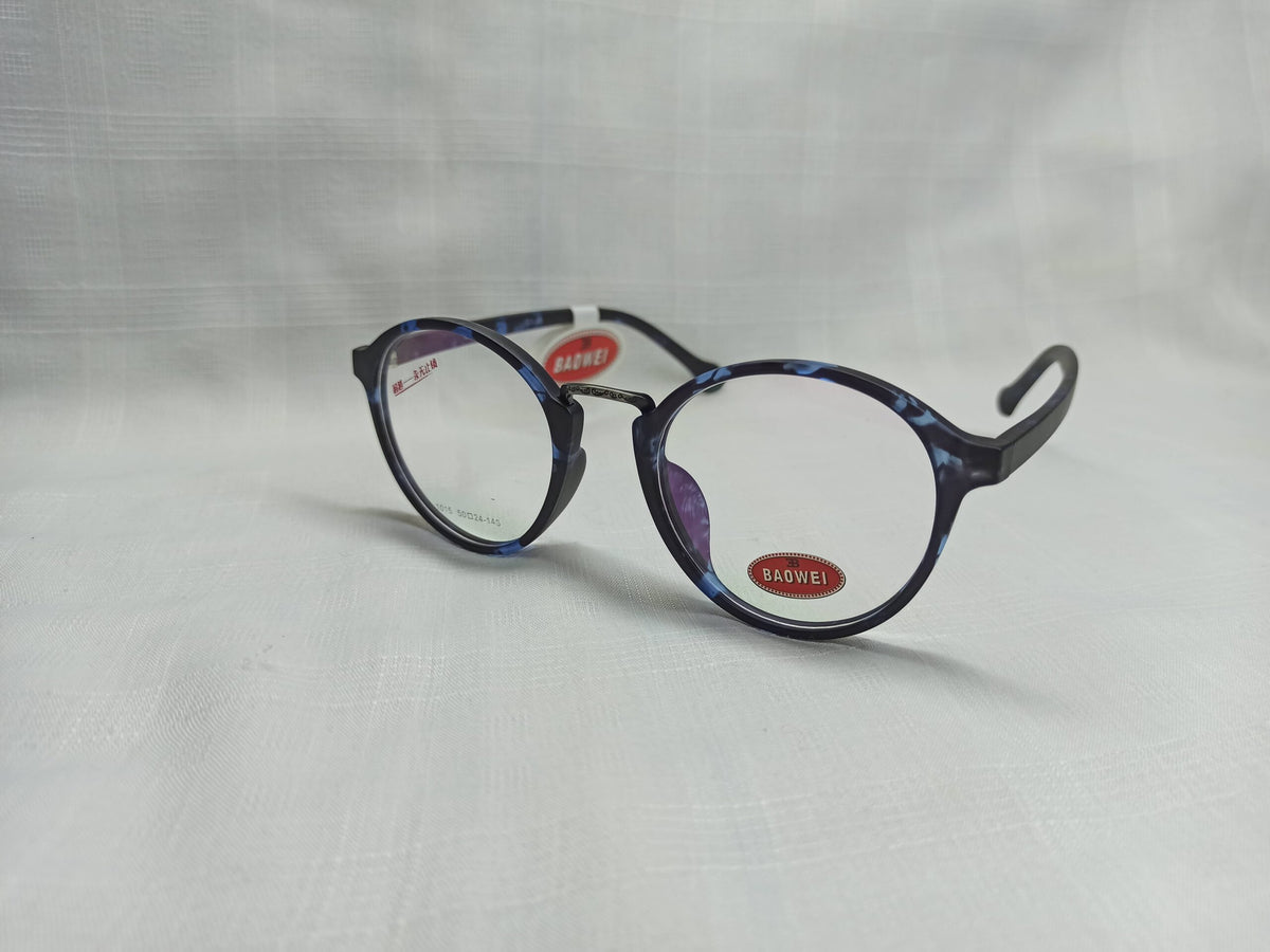Baowei - EF40 - Blue - Round - Acetate - Women - Eyewear - CHECKOUT