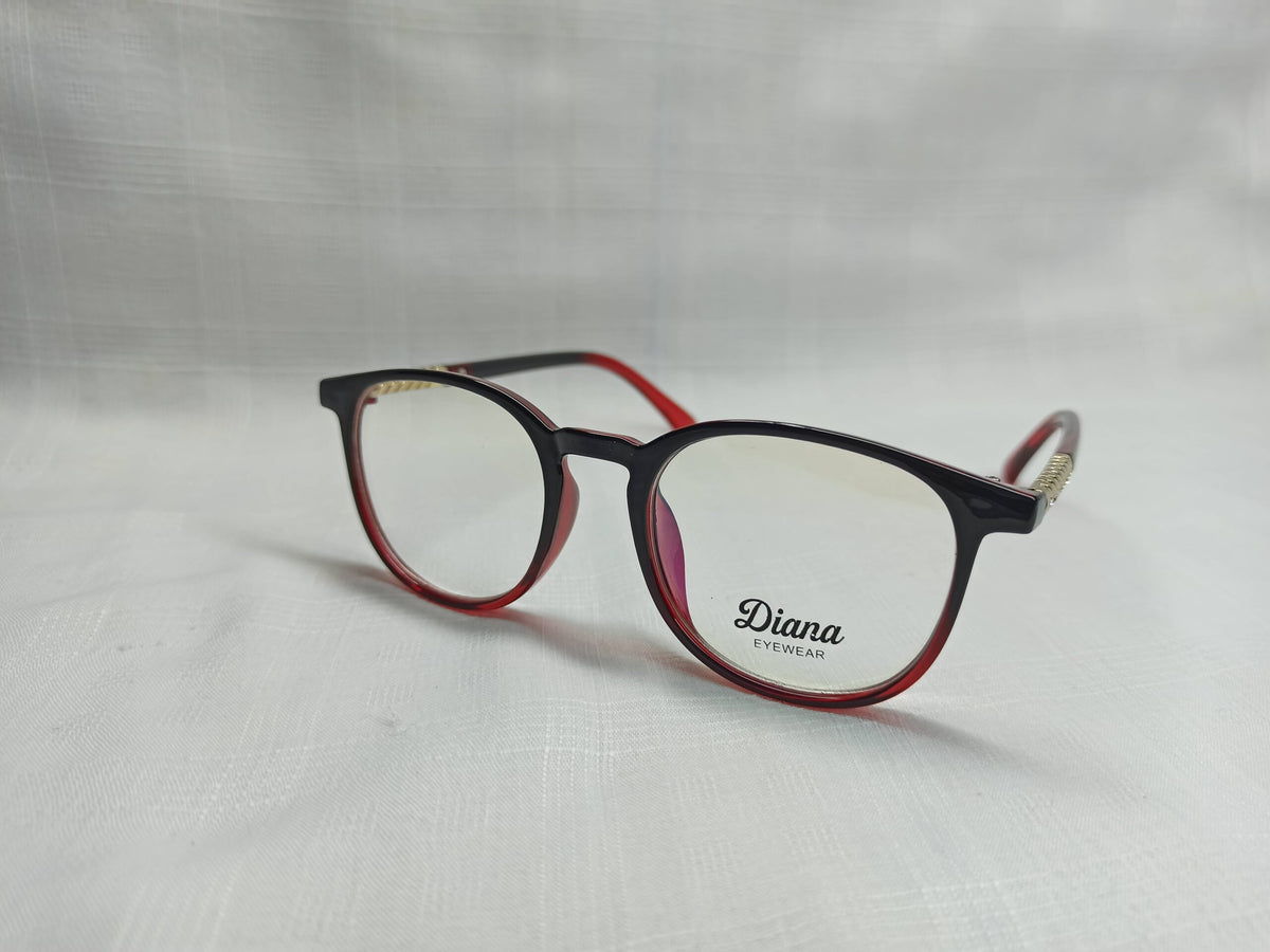 Diana - EF66 - Red/Black - Round - Women - Eyewear - CHECKOUT