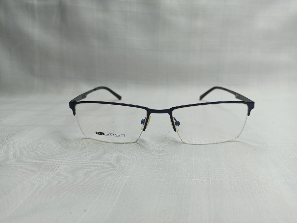 Rectangular - EF44 - Blue/Black - Metal - Men - Eyewear - CHECKOUT