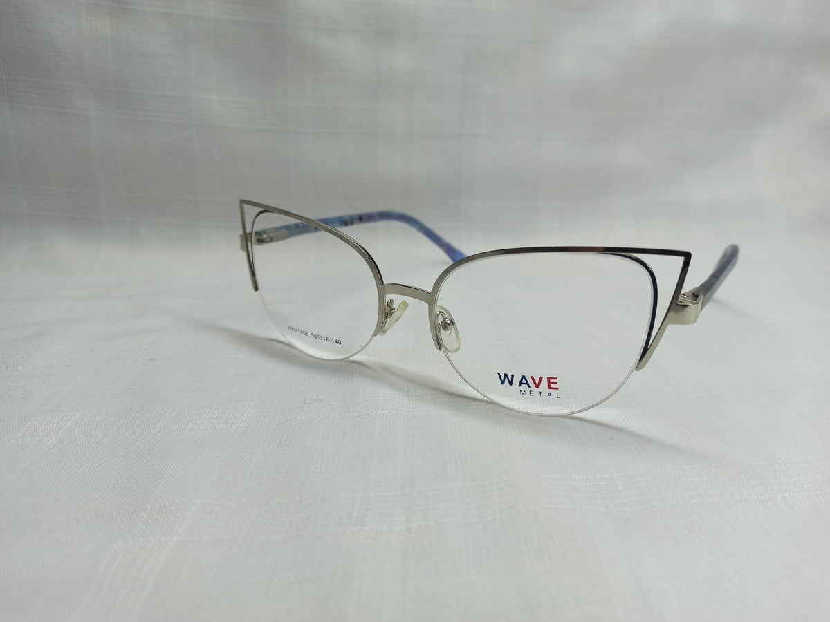 Wave - EF48 - Silver/Blue - Cat Eye - Women - Eyewear - CHECKOUT