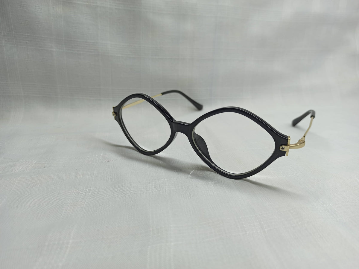 Cat Eye Black - EF58 - Golden/Black - Metal Legs - Women - Eyewear - CHECKOUT