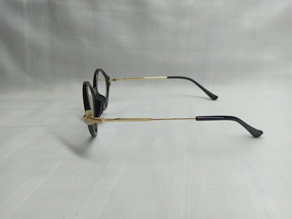 Cat Eye Black - EF58 - Golden/Black - Metal Legs - Women - Eyewear - CHECKOUT