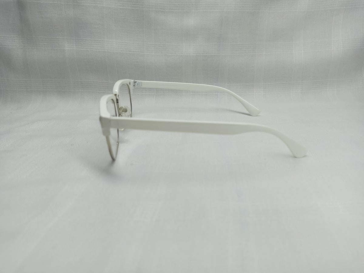 Rectangular White - EF88 - Acetate - Unisex - Eyewear - CHECKOUT