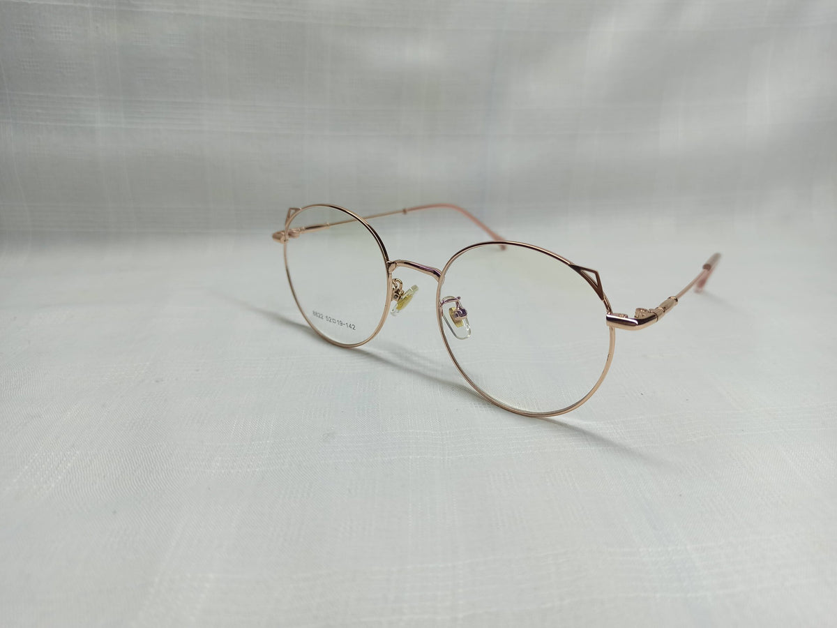 Round Rose Gold - EF96 - Metal - Cat Ear - Women - Eyewear - CHECKOUT