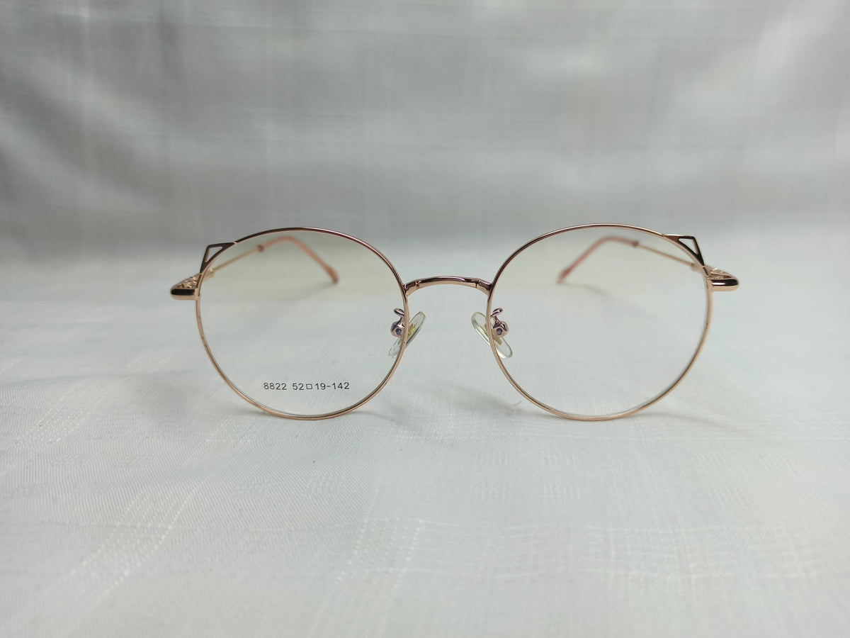 Round Rose Gold - EF96 - Metal - Cat Ear - Women - Eyewear - CHECKOUT