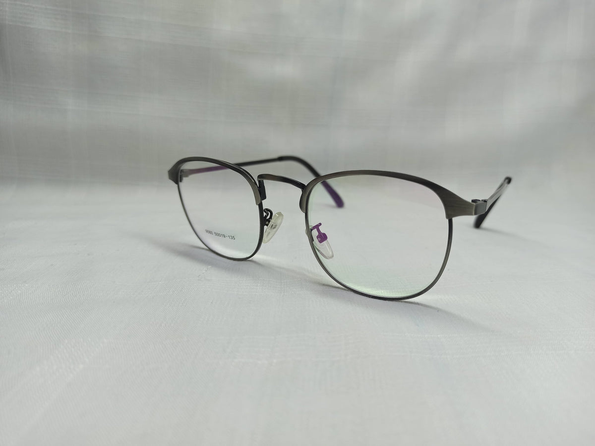 Grey Black Metal - EF113 - Round - Unisex - Eyewear - CHECKOUT