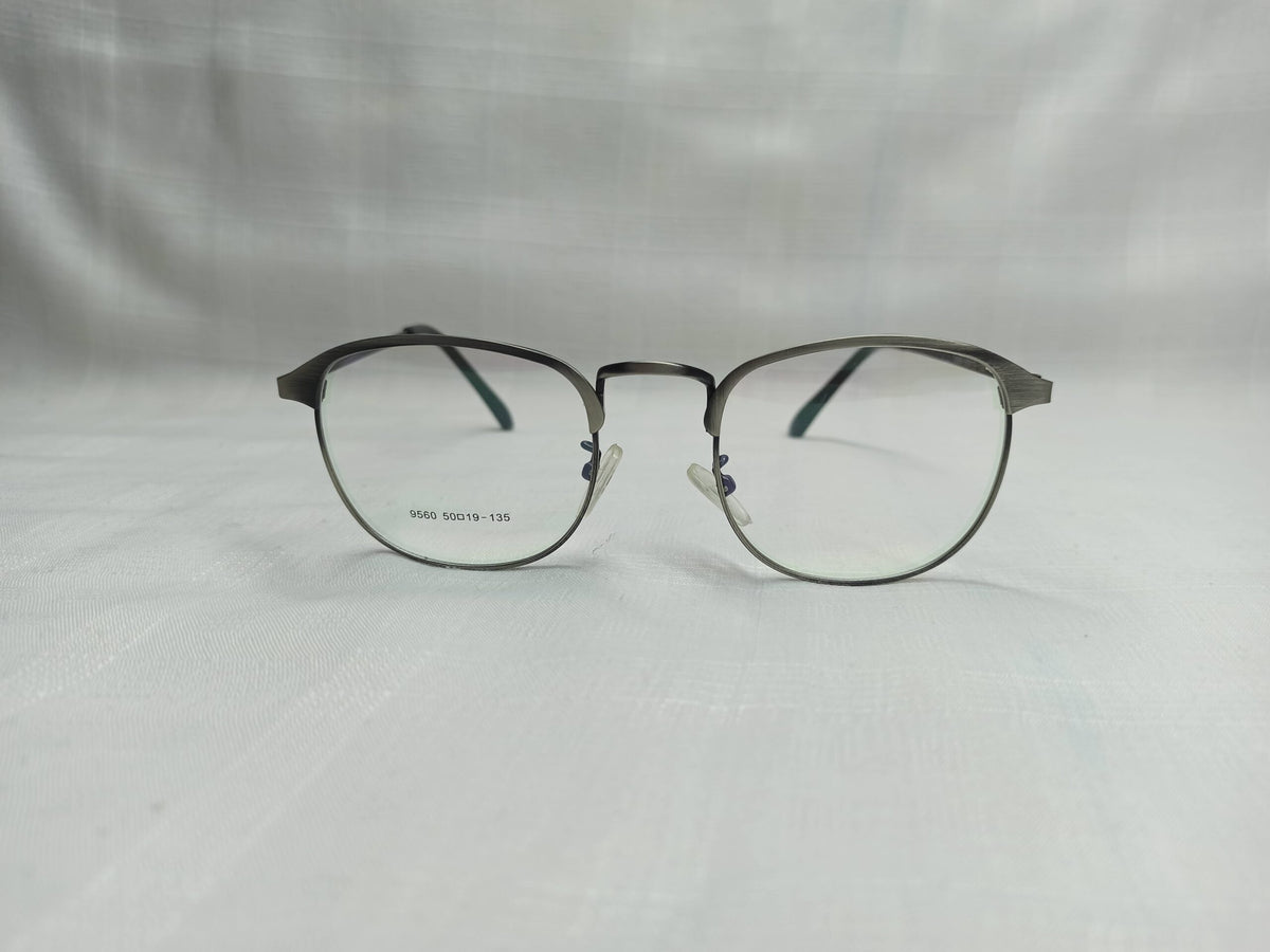 Grey Black Metal - EF113 - Round - Unisex - Eyewear - CHECKOUT