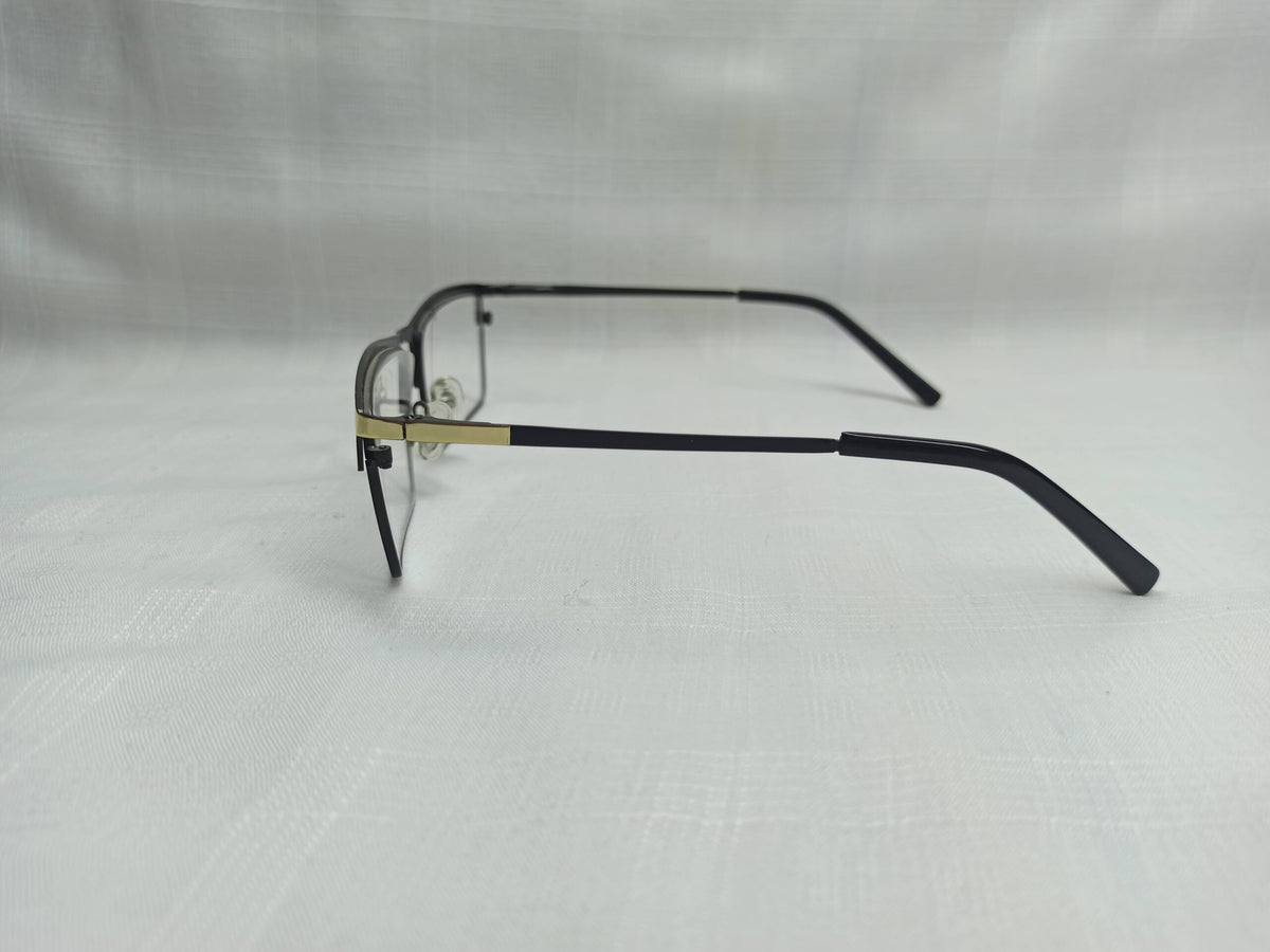 Rectangular Golden Strip - EF117 - Metal - Men - Eyewear - CHECKOUT