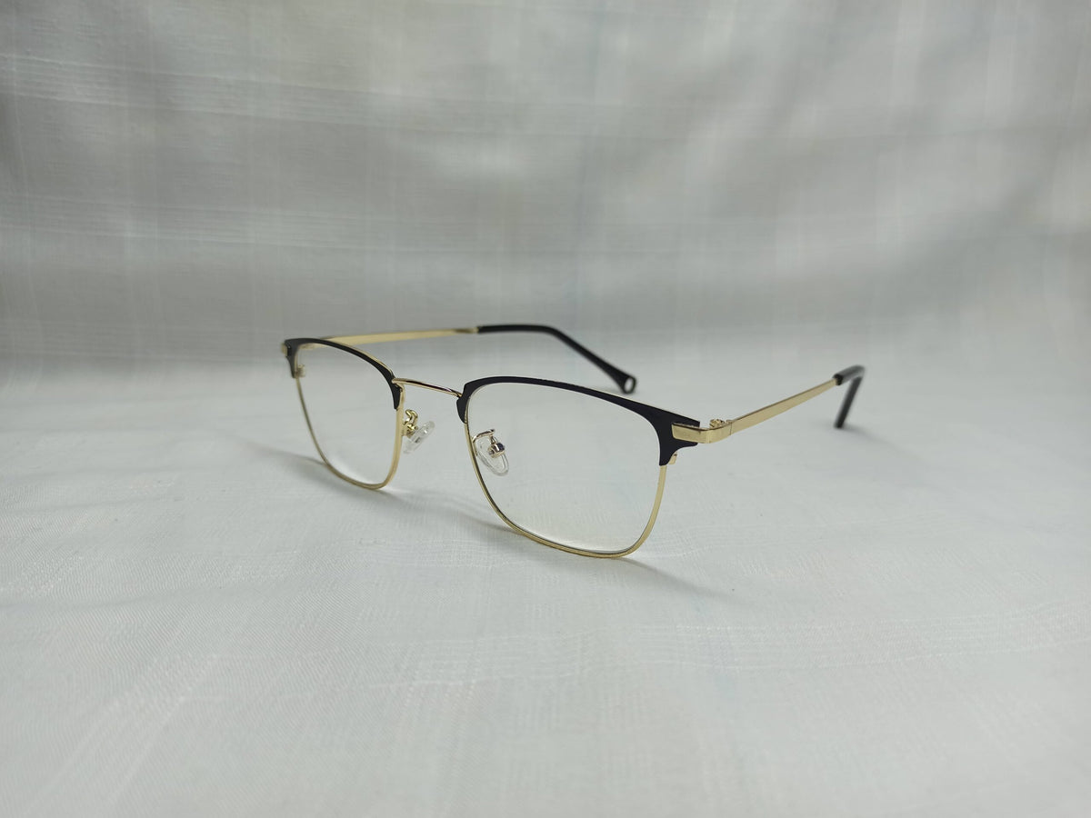 Square Golden Black - EF70 - Metal - Men - Eyewear - CHECKOUT