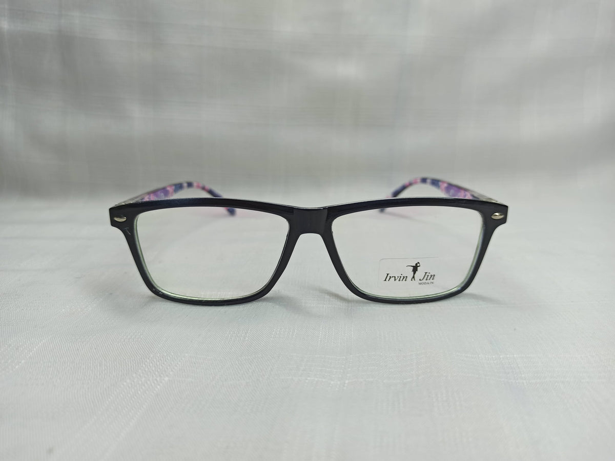 Irvin Jin - EF136 - Black and Floral - Women - Eyewear - CHECKOUT