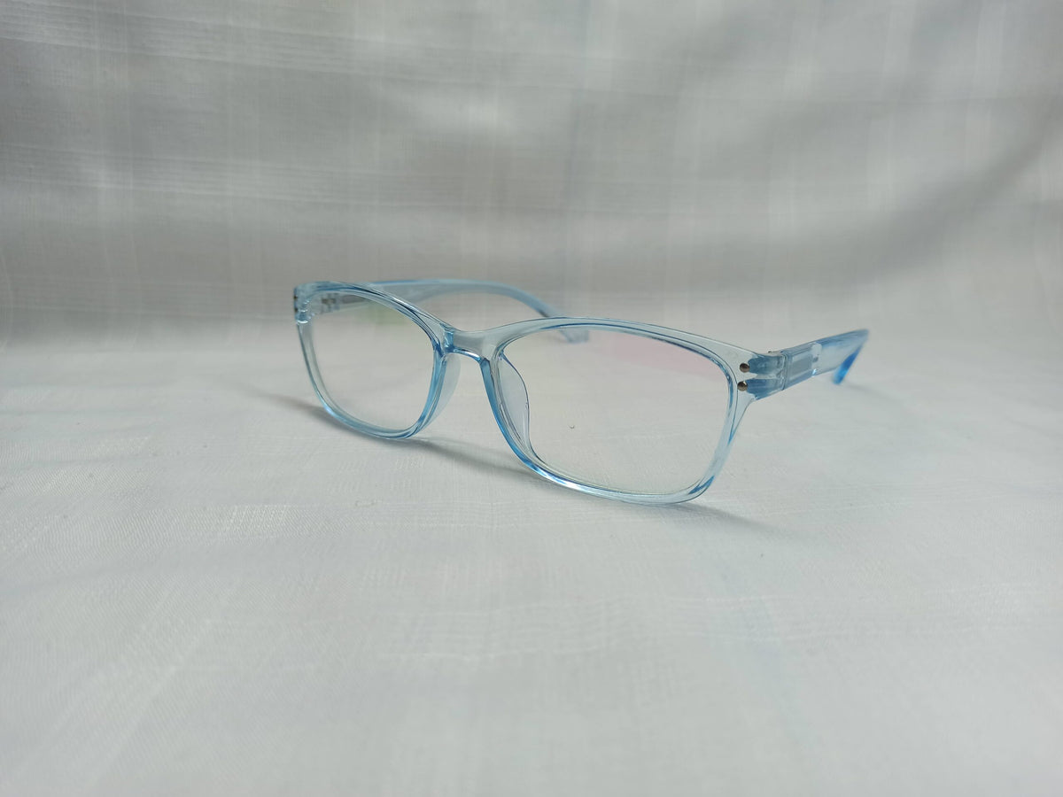 Rectangular Translucent Blue - EF137 - Acetate - Women - Eyewear - CHECKOUT