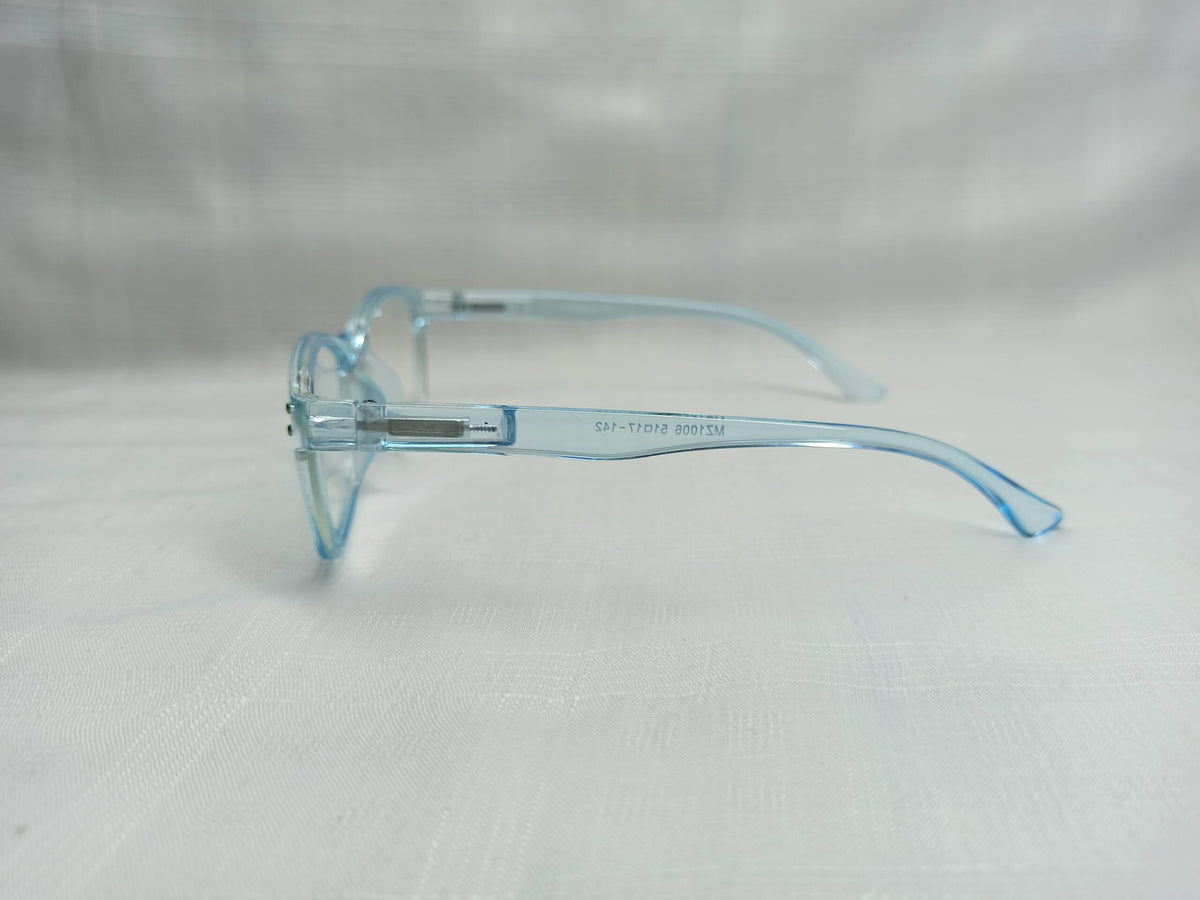 Rectangular Translucent Blue - EF137 - Acetate - Women - Eyewear - CHECKOUT