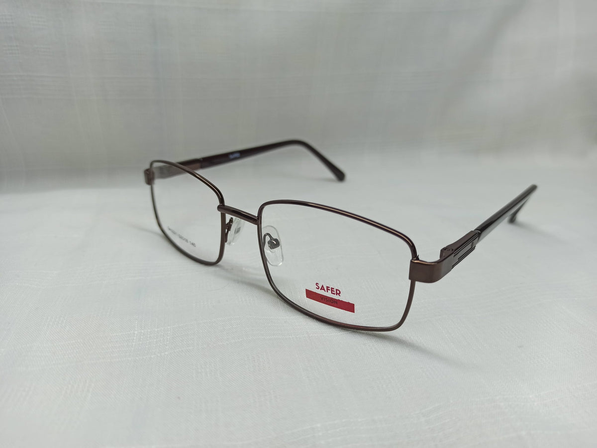 Rectangular Brown/Black - EF158 - Metal - Men - Eyewear - CHECKOUT