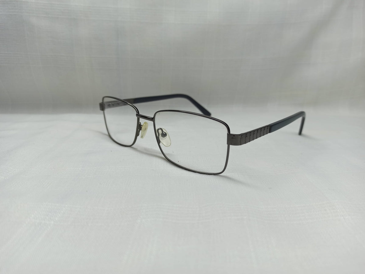 Rectangular Blue/Black - EF159 - Metal - Men - Eyewear - CHECKOUT